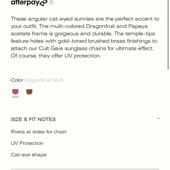 Cult Gaia ZaZa Sunglasses in Dragonfruit - Picture 5 of 10